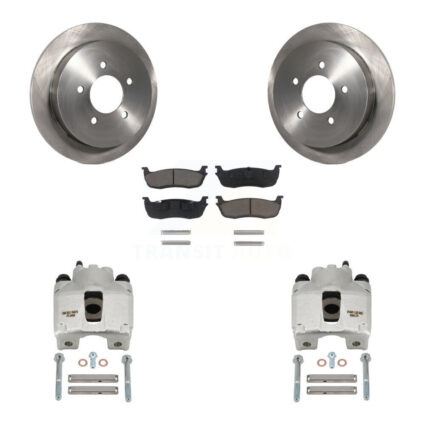 Rear Brake Caliper Rotor & Ceramic Pad Kit For Lincoln Blackwood With Mount KC8-100492C