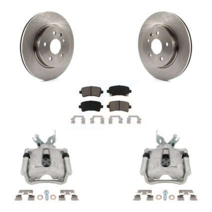 Rear Brake Caliper Rotor Ceramic Pad Kit For Buick Regal LaCrosse With Vented 2.4L KC8-100527C