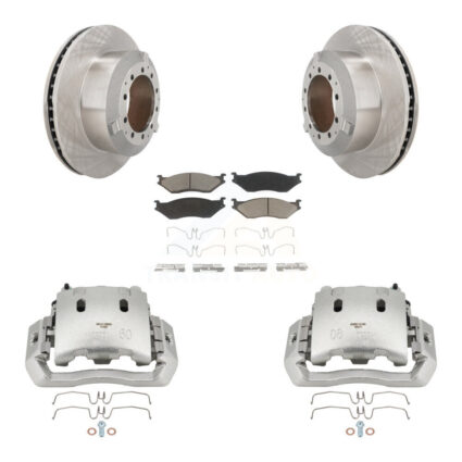 Rear Brake Caliper Rotor & Ceramic Pad Kit For Ford F-450 Super Duty F-550 International KC8-100530C