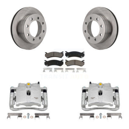 Rear Brake Caliper Rotor Ceramic Pad Kit For GMC Chevrolet Sierra 2500 HD Silverado 3500 KC8-100534C