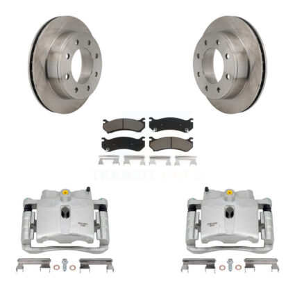 Rear Brake Caliper Rotor & Ceramic Pad Kit For Chevrolet GMC Sierra 2500 HD Silverado H2 KC8-100535C