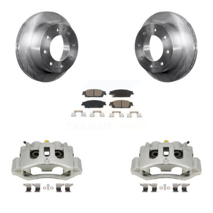 Rear Brake Caliper Rotors Ceramic Pad Kit For 18-19 Chevrolet Suburban With 8 Lug Wheels KC8-100544C