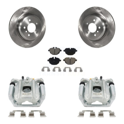 Rear Brake Caliper Rotors & Ceramic Pad Kit For BMW 535i xDrive 528i ActiveHybrid 5 535d KC8-100591C