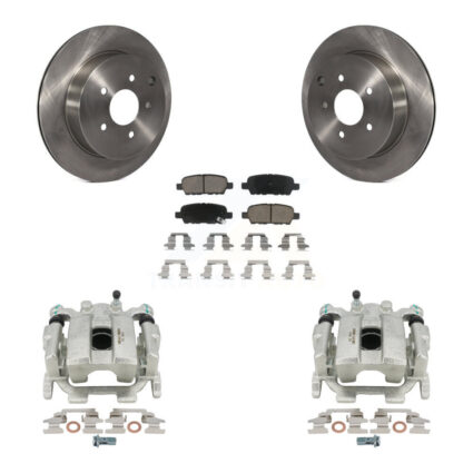 Rear Brake Caliper Rotors Ceramic Pad Kit For Nissan Murano Pathfinder INFINITI QX60 Q50 KC8-100600C