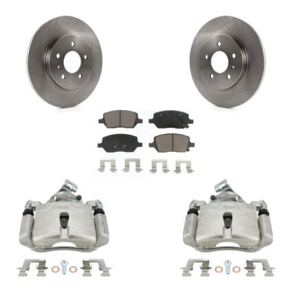 Rear Brake Caliper Rotors & Ceramic Pad Kit For Pontiac Montana Chevrolet Uplander Buick KC8-100612C