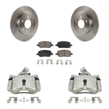Rear Brake Caliper Rotors & Ceramic Pad Kit For Pontiac Montana Chevrolet Uplander Buick KC8-100613C