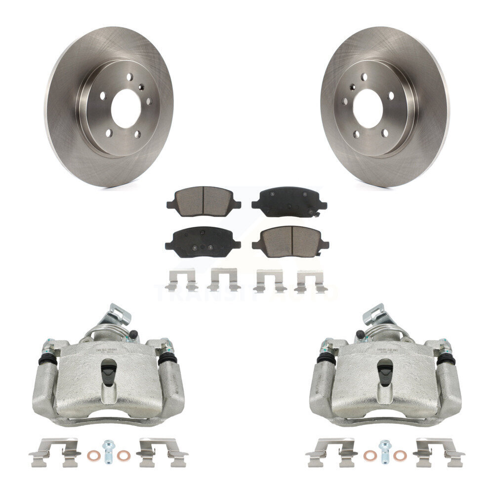 Rear Brake Caliper Rotors & Ceramic Pad Kit For Pontiac Montana Chevrolet Uplander Buick KC8-100613C