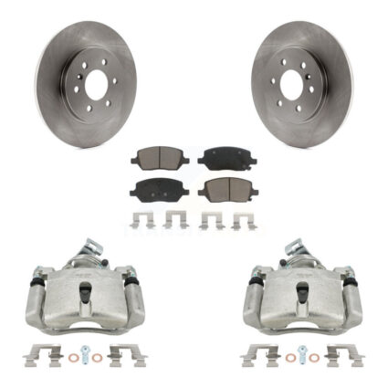 Rear Brake Caliper Rotors & Ceramic Pad Kit For Pontiac Montana Chevrolet Uplander Buick KC8-100614C