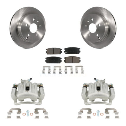 Rear Brake Caliper Rotor And Ceramic Pad Kit For 2010-2017 Chevrolet Equinox GMC Terrain KC8-100648C