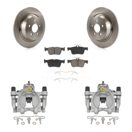 Rear Brake Caliper Rotors Ceramic Pad Kit For Ford Fusion Lincoln MKZ Continental Police KC8-100666C