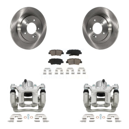 Rear Brake Caliper Rotor Ceramic Pad Kit For Kia Optima 2.4L With Electric Parking KC8-100676C