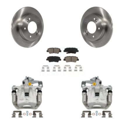 Rear Brake Caliper Rotors & Ceramic Pad Kit For Kia Hyundai Forte Elantra GT Forte5 Koup KC8-100681C