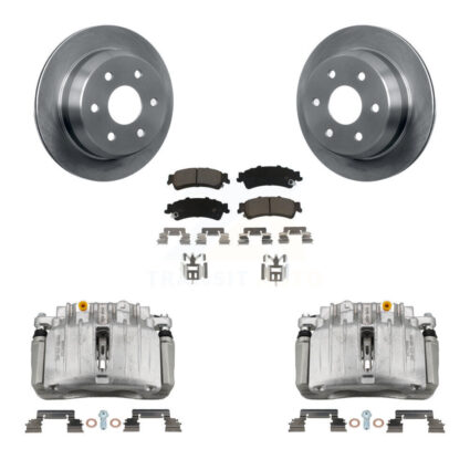 Rear Brake Caliper Rotor Ceramic Pad Kit For Chevrolet Silverado 1500 Classic GMC Sierra KC8-100704C