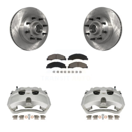 Front Brake Caliper Rotors & Ceramic Pad Kit For Ford E-350 Super Duty E-250 E-150 E-450 KC8-100719C