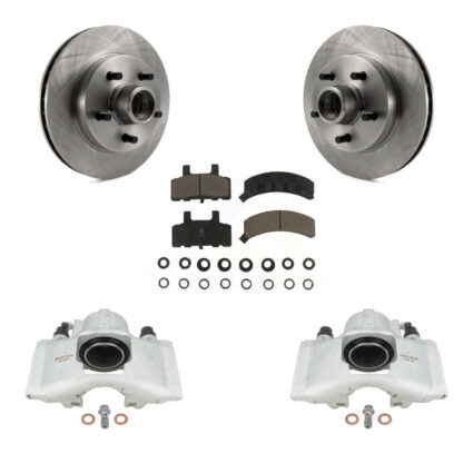 Front Brake Caliper Rotors & Ceramic Pad Kit For C1500 Chevrolet GMC Tahoe Yukon Express KC8-100732C