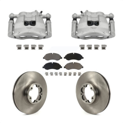 Front Brake Caliper Rotors Ceramic Pad Kit For Ford Transit-350 HD With Dual Rear Wheels KC8-100743C