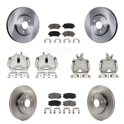Front Rear Disc Brake Caliper Rotor & Ceramic Pad Kit (10Pc) For Chevrolet Impala Malibu KC8-100970C