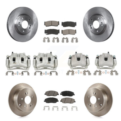 Front Rear Brake Caliper Rotor And Ceramic Pad Kit (10Pc) For 2007-2009 Hyundai Santa Fe KC8-100982C