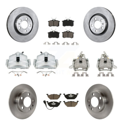 Front Rear Brake Caliper Rotor And Ceramic Pad Kit (10Pc) For 2006 Volkswagen Jetta 2.0L KC8-101002C