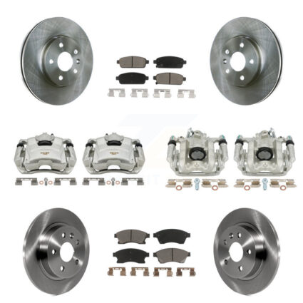 Front Rear Disc Brake Caliper Rotor & Ceramic Pad Kit (10Pc) For Chevrolet Cruze Limited KC8-101034C