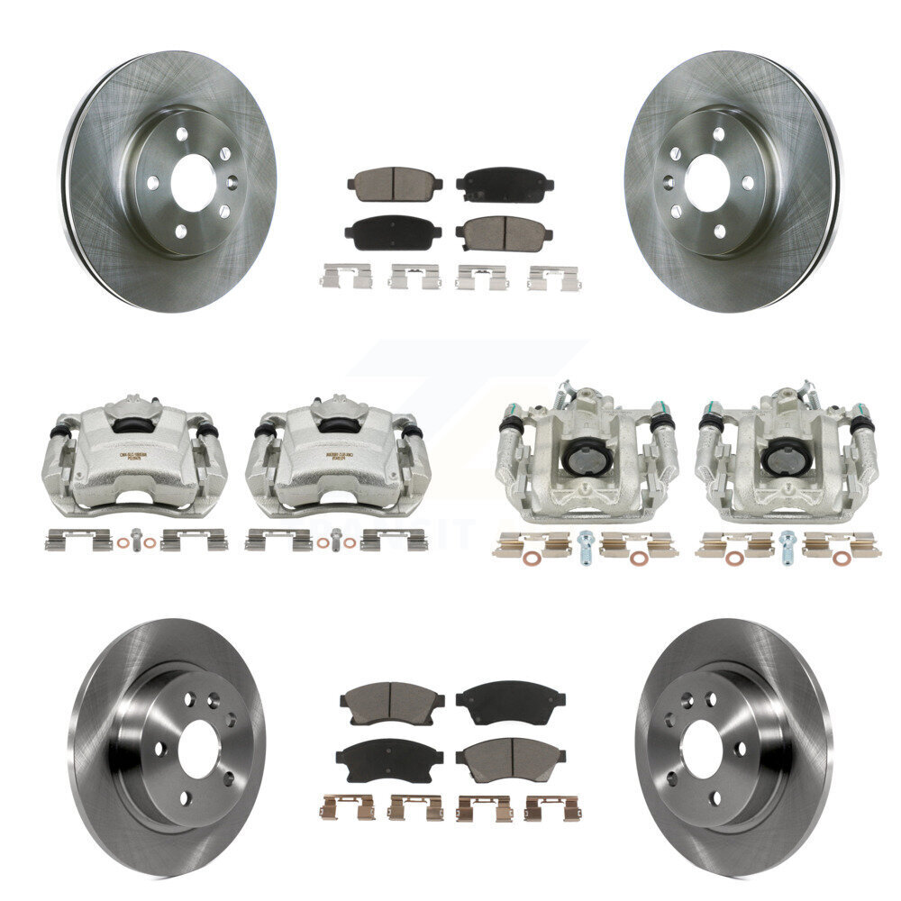 Front Rear Disc Brake Caliper Rotor & Ceramic Pad Kit (10Pc) For Chevrolet Cruze Limited KC8-101034C