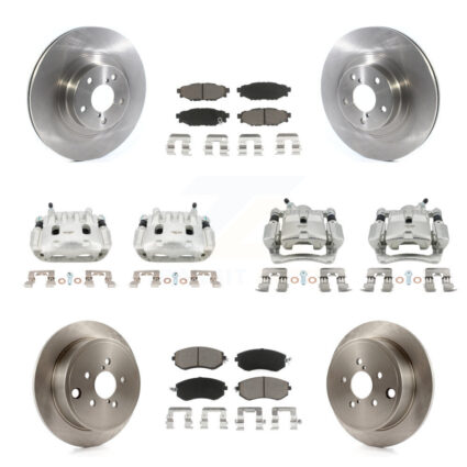 Front Rear Disc Brake Caliper Rotor & Ceramic Pad Kit (10Pc) For Subaru Impreza Forester KC8-101045C