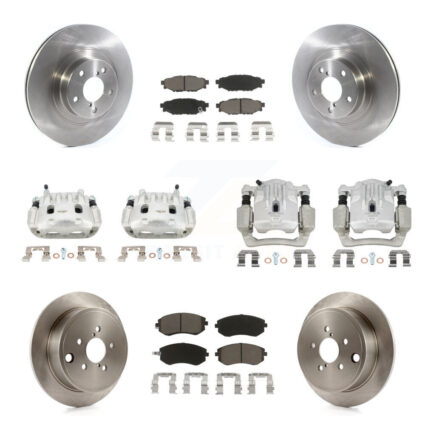 Front Rear Disc Brake Caliper Rotor And Ceramic Pad Kit (10Pc) For Subaru Outback Legacy KC8-101046C