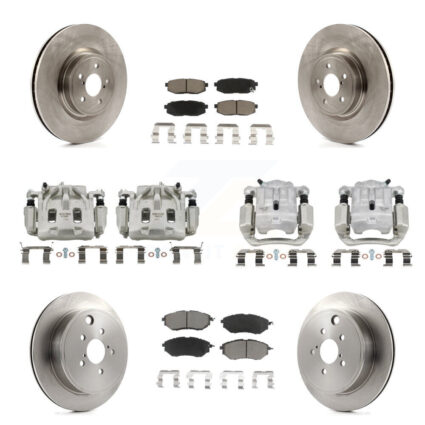 Front Rear Disc Brake Caliper Rotor And Ceramic Pad Kit (10Pc) For Subaru Outback Legacy KC8-101048C