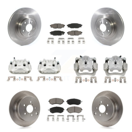 Front Rear Brake Caliper Rotor & Ceramic Pad Kit (10Pc) For Subaru Forester XV Crosstrek KC8-101050C