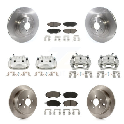 Front Rear Disc Brake Caliper Rotor & Ceramic Pad Kit (10Pc) For Subaru Forester Impreza KC8-101052C