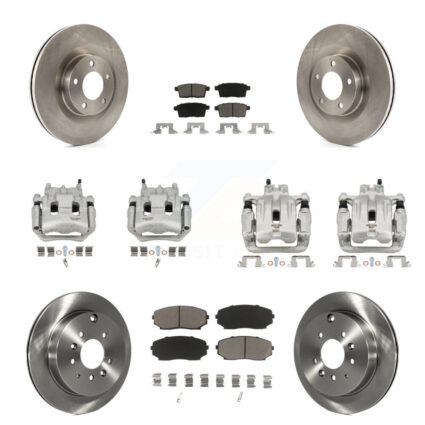 Front Rear Disc Brake Caliper Rotor And Ceramic Pad Kit (10Pc) For Ford Edge Lincoln MKX KC8-101069C