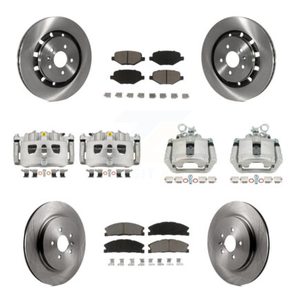 Front Rear Brake Caliper Rotor & Ceramic Pad Kit (10Pc) For Ford Explorer Police Utility KC8-101094C