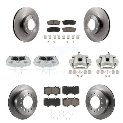 Front Rear Disc Brake Caliper Rotor And Ceramic Pad Kit (10Pc) For 2003-2009 Lexus GX470 KC8-101098C