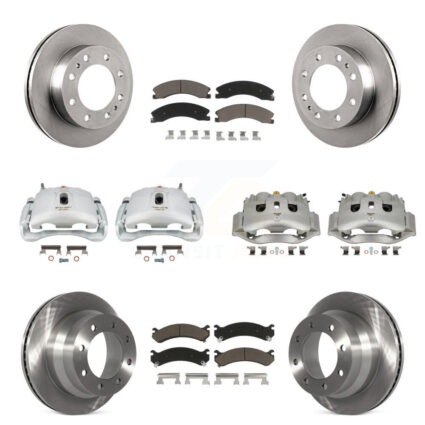 Front Rear Brake Caliper Rotor And Ceramic Pad Kit (10Pc) For Chevrolet Express 4500 GMC KC8-101150C