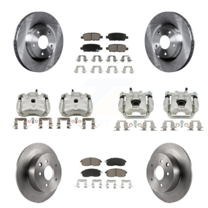 Front Rear Brake Caliper Rotor & Ceramic Pad Kit (10Pc) For Nissan Sentra SE-R with 2.5L KC8-101155C