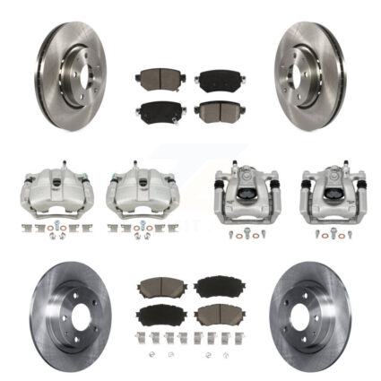 Front Rear Brake Caliper Rotors & Ceramic Pad Kit (10Pc) For Mazda 6 Naturally Aspirated KC8-101165C