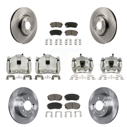 Front Rear Brake Caliper Rotor & Ceramic Pad Kit (10Pc) For Hyundai Tucson From 05 08 15 KC8-101186C