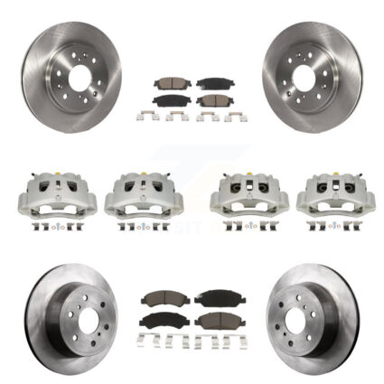 Front Rear Brake Caliper Rotor And Ceramic Pad Kit (10Pc) For 2016 Chevrolet Suburban HD KC8-101196C