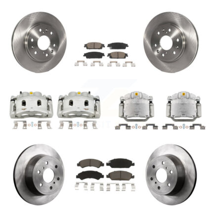 Front Rear Brake Caliper Rotor & Ceramic Pad Kit (10Pc) For GMC Sierra 1500 Chevrolet XL KC8-101197C