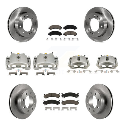 Front Rear Brake Caliper Rotor And Ceramic Pad Kit (10Pc) For Chevrolet Express 2500 GMC KC8-101203C