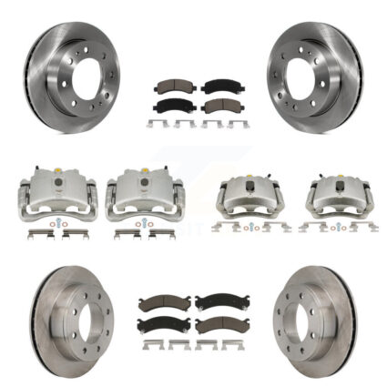 Front Rear Brake Caliper Rotor And Ceramic Pad Kit (10Pc) For Chevrolet Express 2500 GMC KC8-101206C