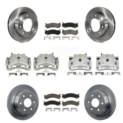 Front Rear Brake Caliper Rotors & Ceramic Pad Kit (10Pc) For Chevrolet Silverado 2500 HD KC8-101207C