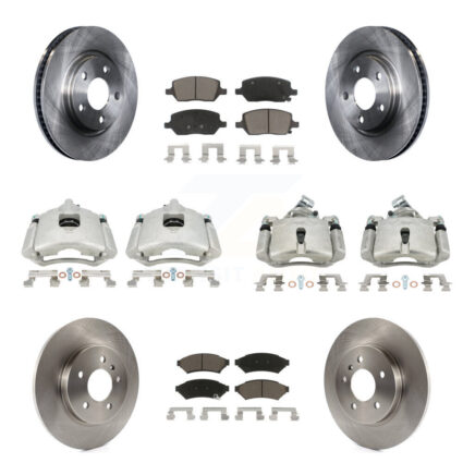 Front Rear Brake Caliper Rotor Ceramic Pad Kit (10Pc) For Chevrolet Uplander Buick Relay KC8-101209C