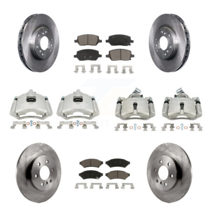 Front Rear Disc Brake Caliper Rotor Ceramic Pad Kit (10Pc) For Pontiac Montana Chevrolet KC8-101211C