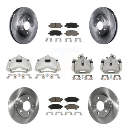 Front Rear Brake Caliper Rotor & Ceramic Pad Kit (10Pc) For Buick LaCrosse Pontiac Grand KC8-101212C