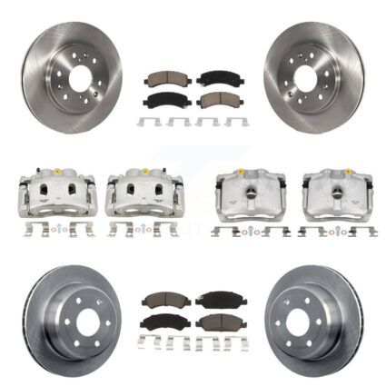 Front Rear Brake Caliper Rotor And Ceramic Pad Kit (10Pc) For Chevrolet Express 1500 GMC KC8-101219C