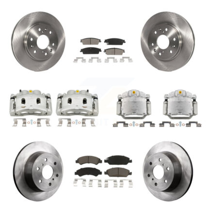 Front Rear Brake Caliper Rotor & Ceramic Pad Kit (10Pc) For Chevrolet GMC Sierra 1500 XL KC8-101220C