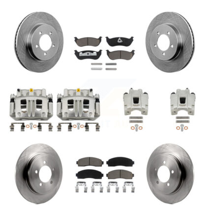 Front Rear Disc Brake Caliper Rotor And Ceramic Pad Kit (10Pc) For Ford Explorer Mercury KC8-101230C
