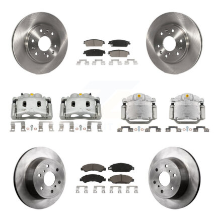 Front Rear Brake Caliper Rotor & Ceramic Pad Kit (10Pc) For Chevrolet Avalanche Cadillac KC8-101232C