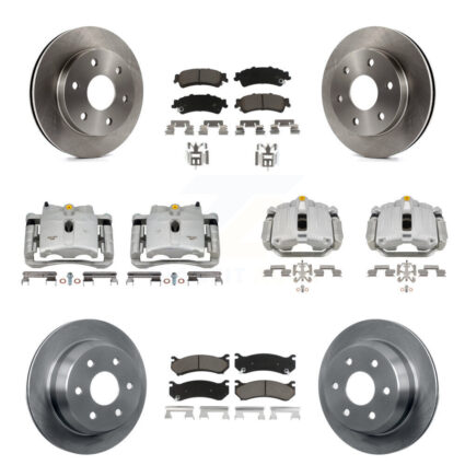 Front Rear Brake Caliper Rotor & Ceramic Pad Kit (10Pc) For Chevrolet GMC Silverado 1500 KC8-101254C